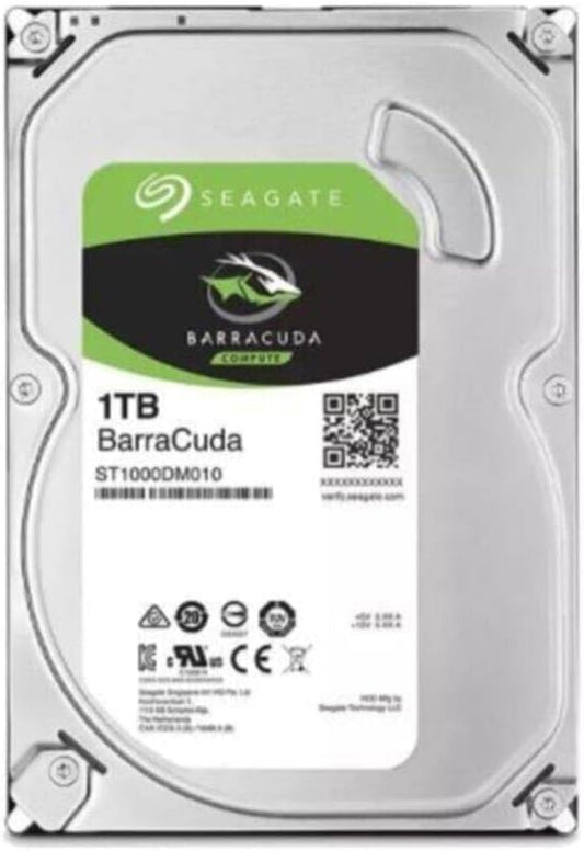 Seagate BarraCuda - Disco duro interno de 1 TB – 3.5 pulgadas SATA 6 Gb/s 7200 RPM