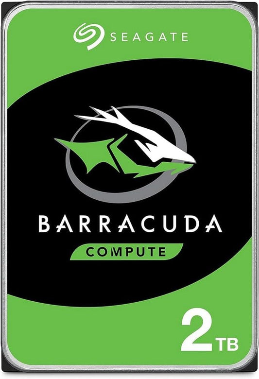 Seagate BarraCuda - Disco duro interno de 2 TB, SATA de 3.5 pulgadas 6 Gb / s, 7200 RPM