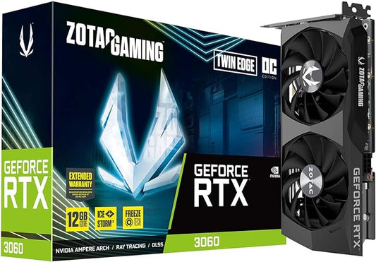 ZOTAC Tarjeta gráfica GeForce RTX 3060 Twin Edge OC 12GB