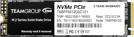 TEAMGROUP NVMe PCIe M.2 512gb