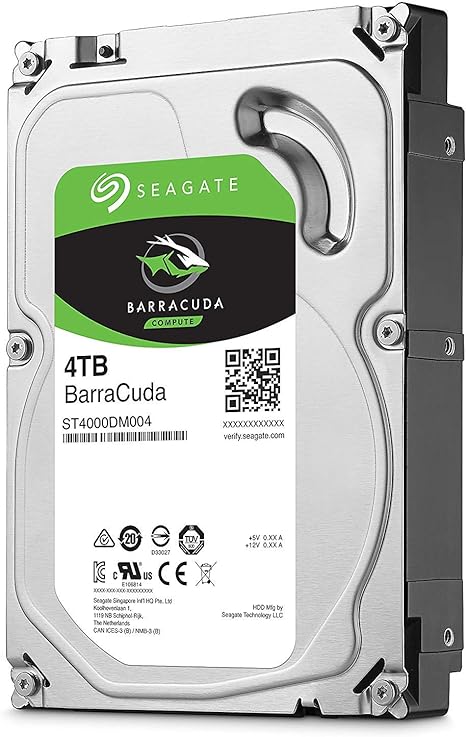 Seagate BarraCuda - Disco duro interno de 4 TB - 3.5 pulgadas SATA 6 Gb/s 5400 RPM