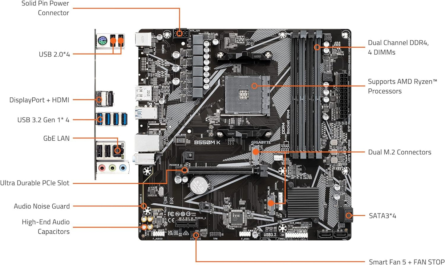 GIGABYTE B550M K