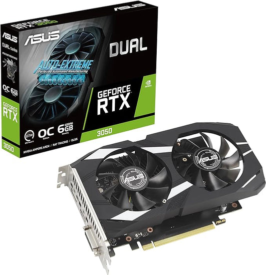 ASUS Tarjeta gráfica dual NVIDIA GeForce RTX 3050 6GB OC