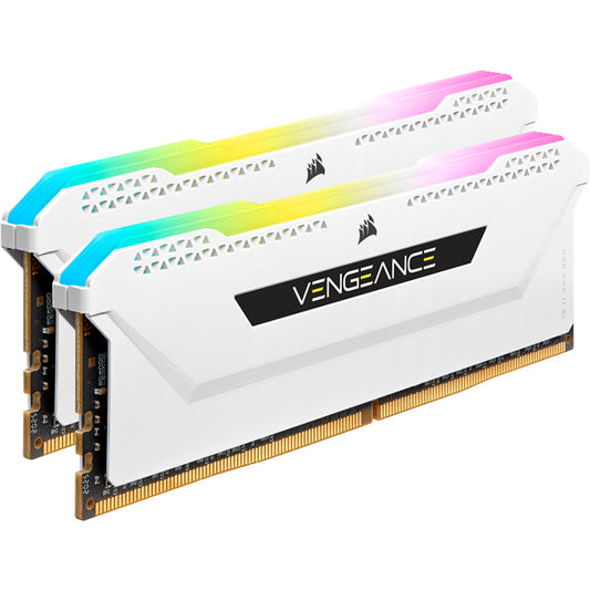 Kit Memoria RAM Corsair Vengeance RGB PRO SL DDR4, 3600MHz, 16GB (2 x 8GB), CL18, XMP, Blanco