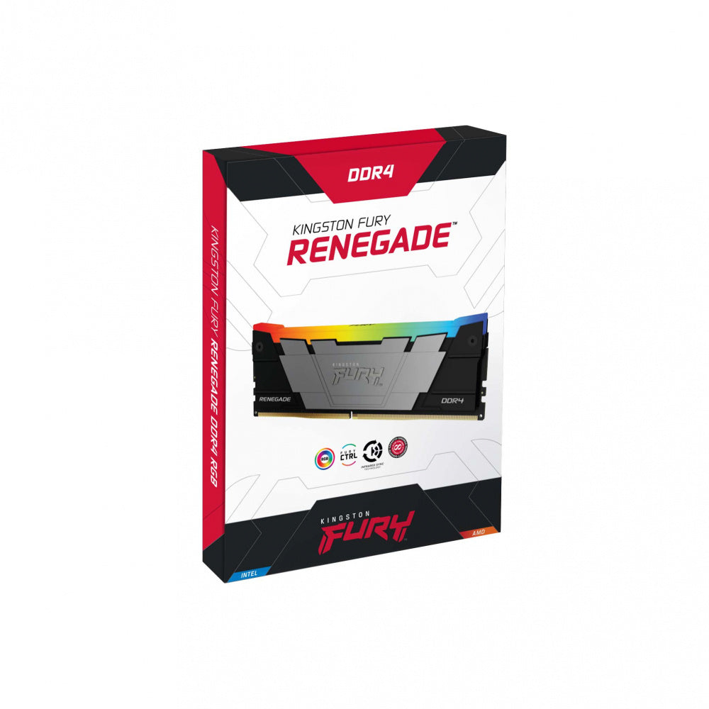 Memoria RAM Kingston Fury Renegade RGB DDR4, 3600MHz, 32GB, Non-ECC, CL18, XMP